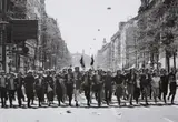 Barbara Klemm, Demonstration gegen den Vietnamkrieg, Kaiserstraße, Frankfurt/M. (Demonstration against the Vietnam War, Kaiserstrasse, Frankfurt a. M.)