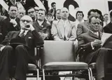 Stefan Moses, Adenauer/Brandt Schlesiertreffen Hannover, 1961, 4 gelatin silver prints, printed 1997, 1 print on Agfa paper. From