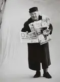Stefan Moses, Lady with newspaper in Cologne. Retired cellarman in the Munich Hofbräuhaus. Cleaning pans at the Hilton Hotel in Berlin. Fire station in Berlin., 1963. 1990, 4 gelatin silver prints, printed 1997. From