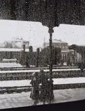 Peter Keetman, Trister Bahnhof, 1954, Ferrotyped gelatin silver print on Agfa paper, printed later