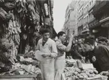Rue Montorgueil by Robert Doisneau, 1953, Vintage ferrotyped gelatin silver print, sold Nov 2015