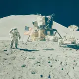 Nasa, Astronaut James B. Irwin salutes the flag, Apollo 15