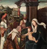 Antwerp School circa 1530, Adoration of the Magi, Oil on panel
