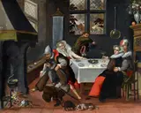 Marten van Cleve, Feeding the Soldiers, Oil on panel