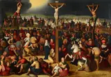 Louis de Caullery, Mount Calvary, Oil on panel (parquetted)
