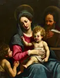 Matteo Rosselli, The Holy Family with John the Baptist, Oil on canvas (relined)