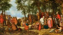 David Vinckboons, John the Baptist Preaching, Oil on panel