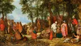 David Vinckboons, John the Baptist Preaching, Oil on panel