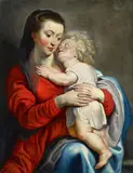 studio of Peter Paul Rubens, The Virgin and Child, Oil on canvas