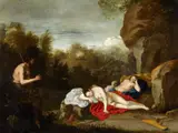 attributed to Daniel Vertangen, Cimon and Iphigenia, Oil on panel