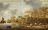 Pieter de Neyn, Landscape with Fishers, Oil on panel