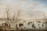 Anthonie Verstraelen, Winter Landscape, Oil on panel