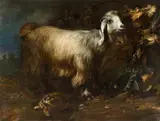 Paolo Porpora, A Goat, Tortoise and Snail in a Forest Landscape., Oil on canvas