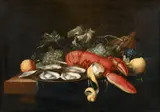 Alexander Coosemans, Still Life with Lobster, Oysters and Fruit, Oil on canvas (relined)