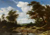 Jacob Salomonsz van Ruysdael, Landscape with a Herd of Cows, Oil on canvas (relined)