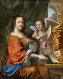 Portrait of a Lady as Saint Cecilia by Joachim von Sandrart, Oil on canvas, offered Nov 2015
