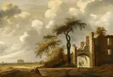 Jacob van der Croos, Ruins of Castel Brederode with a View of Haarlem, Oil on panel