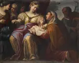 The Discovery of the Infant Moses The Test of Fire of Moses The Israelites Collecting their Jewellery Moses Striking the Rock by Lombardian School 17th century, Oil on canvas. Each ca, offered Nov 2015