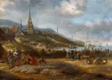 Thomas Heeremans, The Beach at Scheveningen, Oil on panel