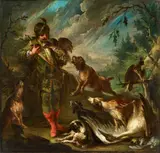 Adriaen de Gryeff, Hunting Scene with Falcons