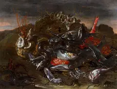 Giuseppe Recco, Still Life with Sea Creatures, Oil on canvas
