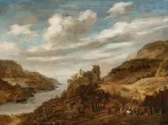 A River Landscape by Dionys Verburg, Oil on panel (parquetted), offered Nov 2015