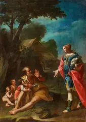 Girolamo Donnini, Erminia among the Shepherds, Oil on canvas (relined)