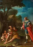 Girolamo Donnini, Erminia among the Shepherds, Oil on canvas (relined)
