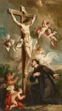 Michele Rocca, called Il Parmigianino, attributed to, Three Paintings with Scenes from the Life of a Saint (possibly Adalard of Corbie), Oil on canvas (relined)