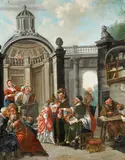Franz Carl Bieg, The Proposal, Oil on canvas