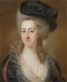 Georg Anton Urlaub, Portrait of Baroness von Lerchenfeld, Pastel on parchment