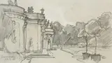 Edward Harrison Compton, Sanssouci viewed from the West Sanssouci, the Orangery