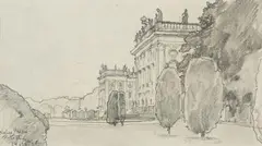 Neues Palais Potsdam viewed from the South Neues Palais Potsdam viewed from the East towards King´s chamber by Edward Harrison Compton, Pencil. Each, offered Nov 2015