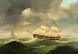 Carl Justus Harmen Fedeler, The "Georg Delius" at Sea, Oil on canvas