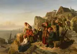 Rudolf Jordan, Fisher Families on the Coast, Oil on canvas