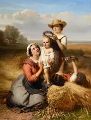 François Verheyden, Summer Games, Oil on panel