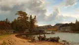 Hjalmar Munsterhjelm, A Finnish Seascape, Oil on canvas