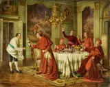 Andrea Landini, The Merry Prelates, Oil on canvas