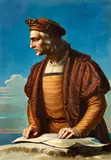 Giovanni Squarcina, Portrait of Christopher Columbus, Oil on canvas (relined)