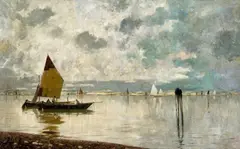 Maritime Scene by Guglielmo Ciardi, Oil on canvas, offered Nov 2015