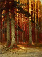 Julius von Klever, A Forest in Autumn, Oil on canvas
