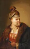 A Man in Oriental Costume by Christian Wilhelm Ernst Dietrich, called Dietricy, circle of, Oil on panel, sold Sep 2015