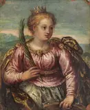 Flemish School circa 1600, Saint Catherine, Oil on copper