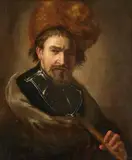 Flemish School 17th century, Flute Player in a Cuirass