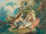 The Shepherd Boy in Love by French School in the manner of Boucher, Gouache on paper, offered Sep 2015