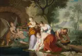 French School, circa 1800, Thetis Dipping the Infant Achilles in the Water of the Styx, Oil on canvas