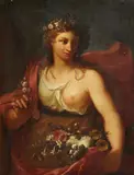 Italian School 18th century, Flora with a Basket of Flowers