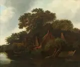 Netherlandish River Landscape by Netherlandish School 18th & 19th century, Oil on canvas (relined), offered Sep 2015