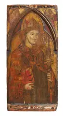A Holy Bishop by Siena 15th century, Oil on panel, sold Sep 2015