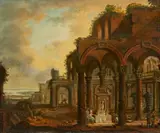 Michael Schlier, A Small Architectural Capriccio, Oil on copper